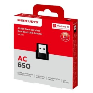 ADAPTADOR USB WIRELESS MERCUSYS MA20N AC650